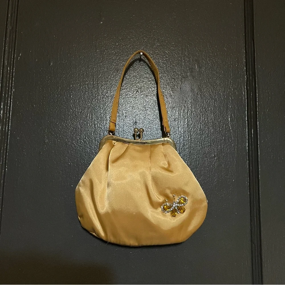 Mini Gold Bag with Butterfly Detail - Picture 2 of 6